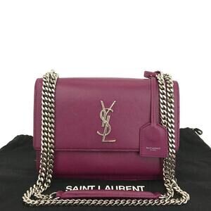 Saint Laurent Calfskin Medium Monogram Sunset Purple